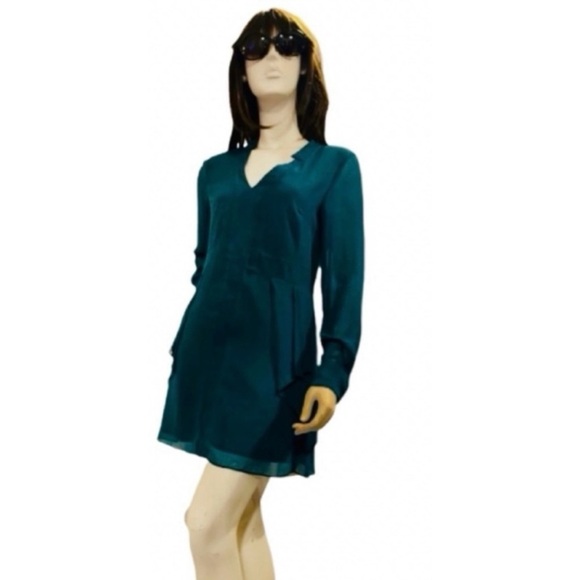 BCBGeneration Jade Green Chiffon Mini Dress - Picture 1 of 5